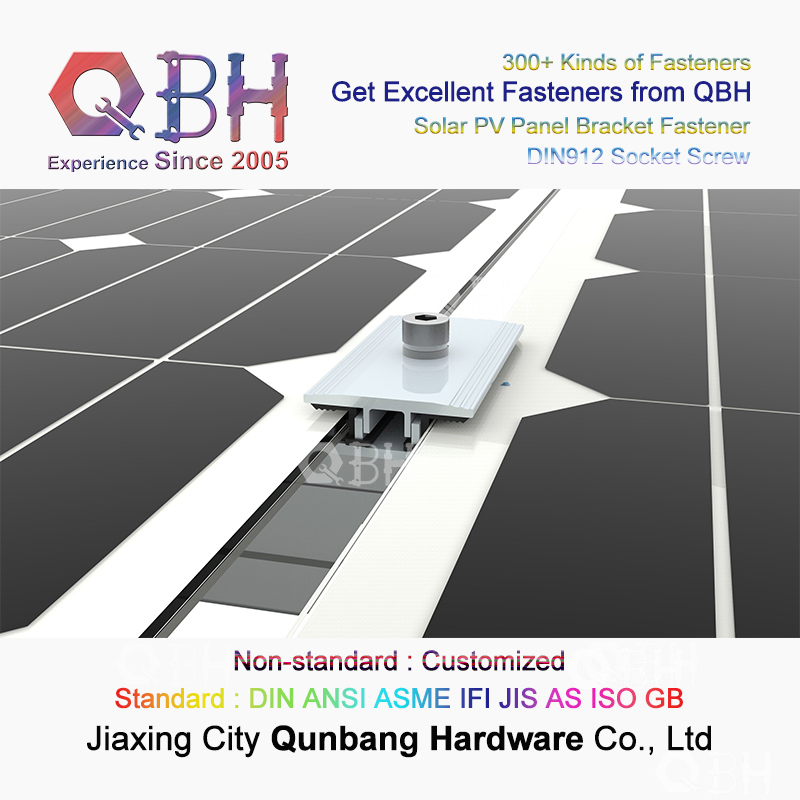 Qbh Civil Industrial Solar Power Energy Photovoltaic PV Panel System Roofing Roof Sloping Tilting Mounting Bracket Rack Stand Construction Building Materials