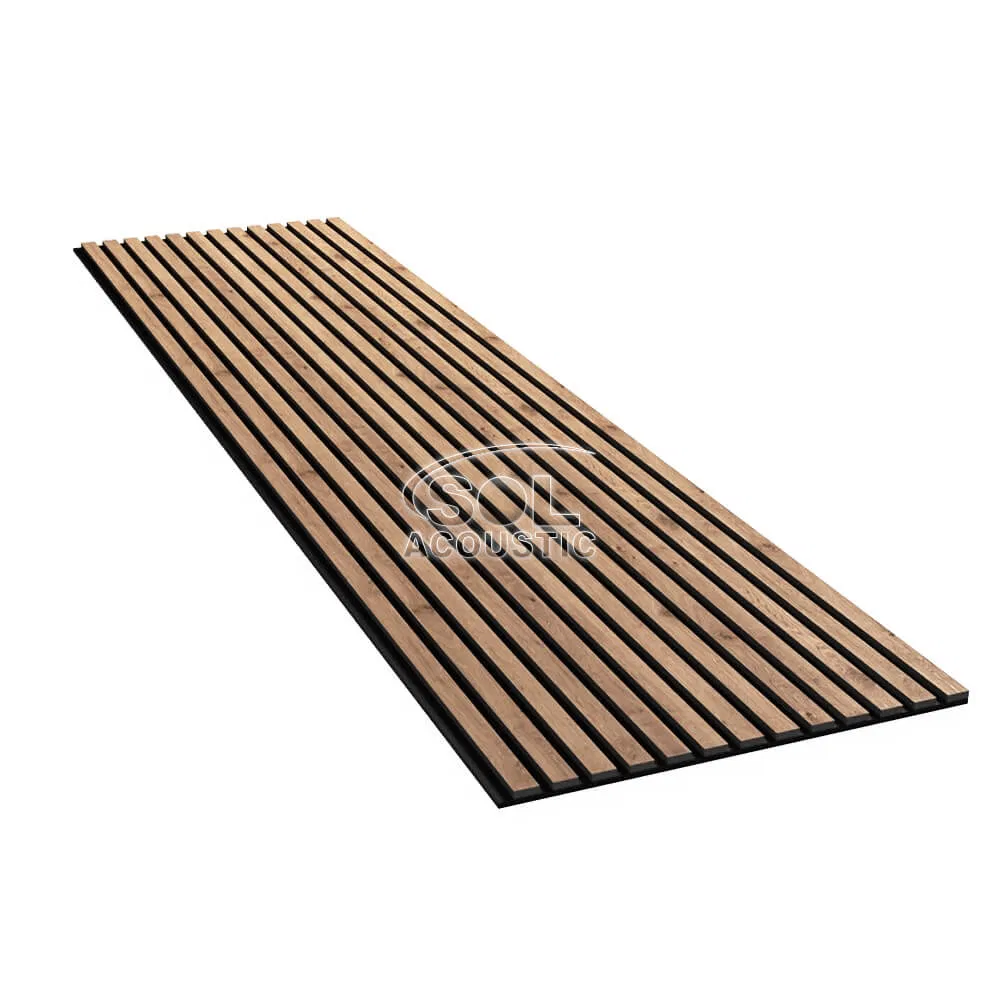 Sol Acoustic Ceiling WPC Modern Cement Board Interior Slat Wall Wood Panel