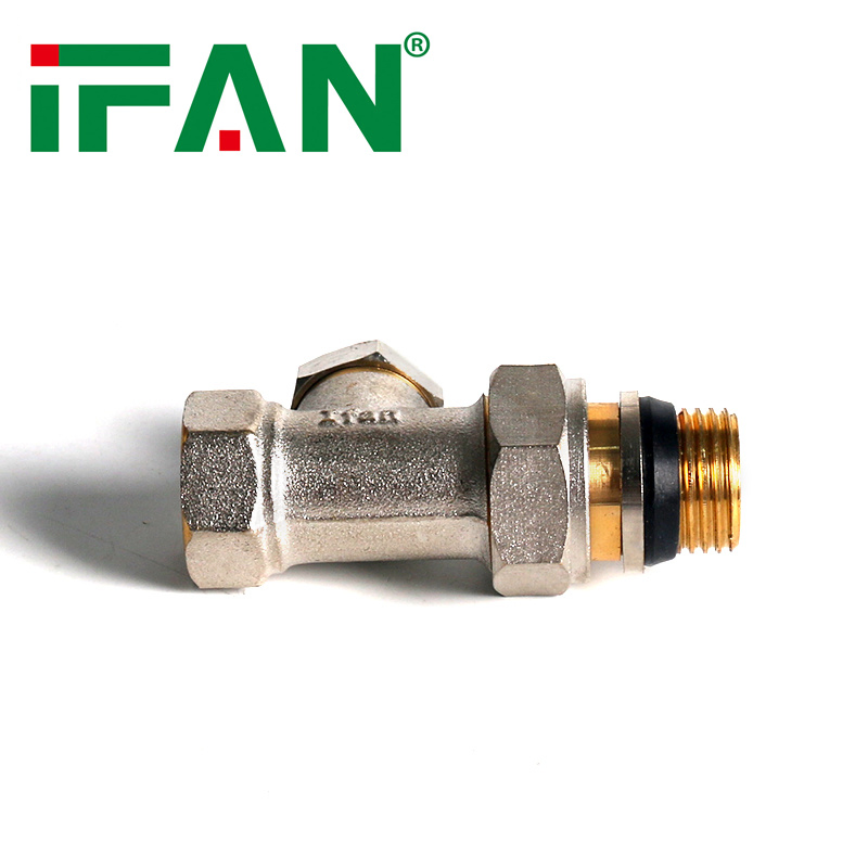 Ifan ISO15875 Brass Radiator Valve 1/2"-3/4'' OEM Brass Straight Return Radiator Valves