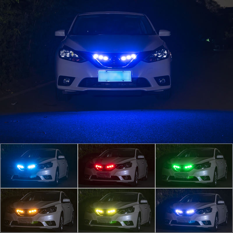 Универсальная светодиодная сетка-сигнал желтая 12В для авто