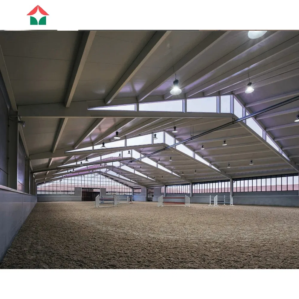 Strong Prefabricated Steel Sturctures Covered Indoor Horse Riding Arena