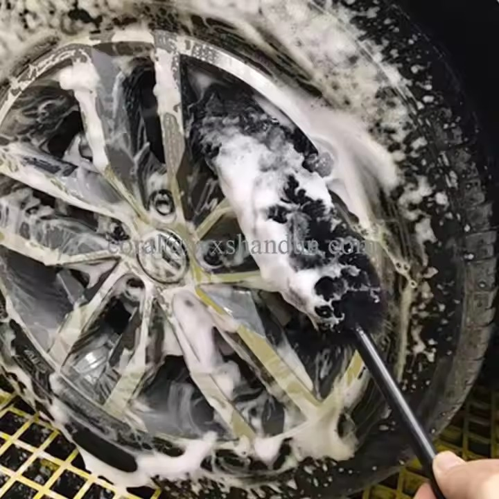 Щетка для мойки колес из 100% шерсти
