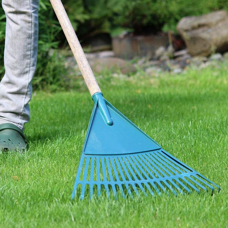 25 Tine Edelstahl Grass Garden Leaf Rake
