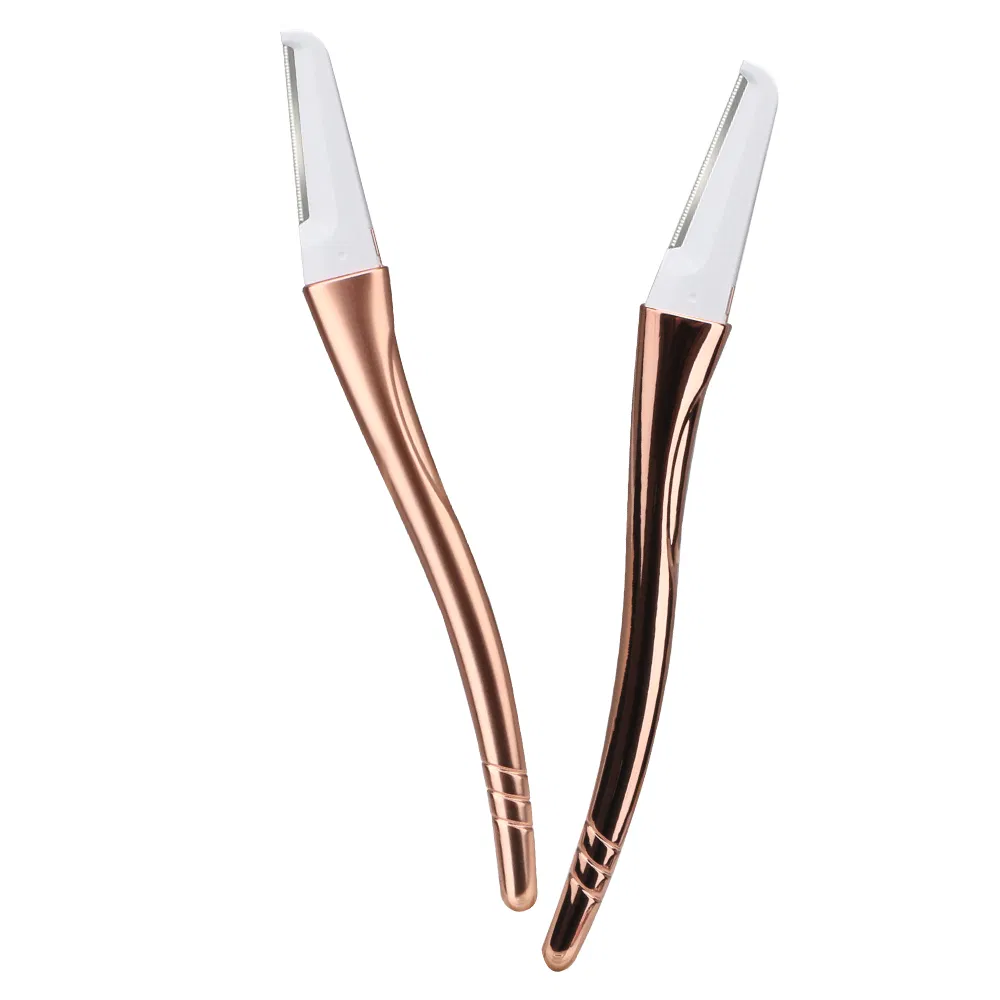 Dermaplaning Eyebrow Razor Metal Handle Stainless Steel Blade Facial Razor