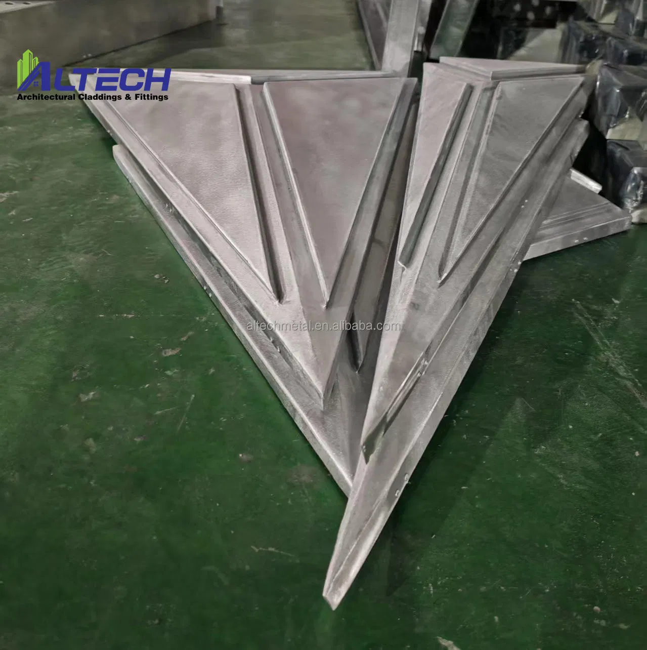 Trianqular Solid Aluminum Alloy Panel for Curtain Wall Modern Exterior Decoration Solid Aluminum Panel