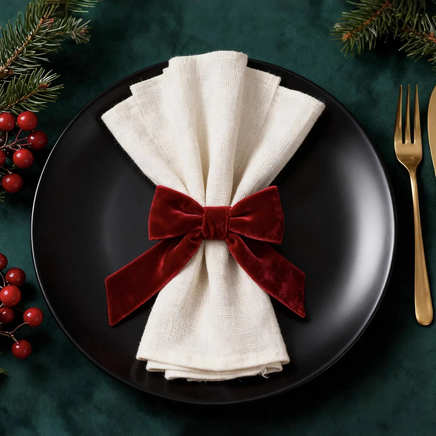 Seasonal and Holiday Table Bow Napkin Ring Decoration