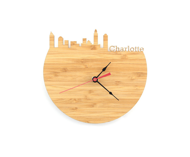 Analog Wall Clock Wooden Bamboo Clock Wood Crafts Wall Clock