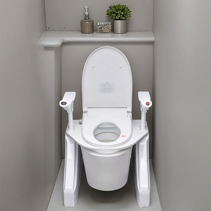 Electric Toilet Lift Assistor - Home-Use Adjustable Handrail Frame for Disabled, Elderly, and Pregnant Women