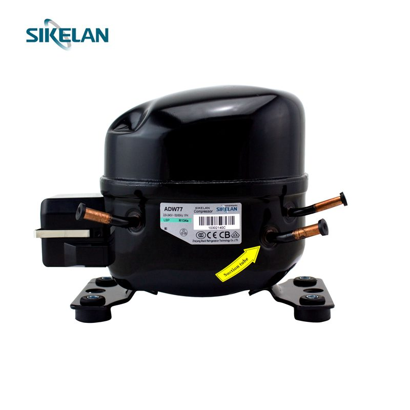 AC Compressor, Refrigerator/Freezer Compressor, Adw77, Ms Size for R134A Gas, 220V/50Hz