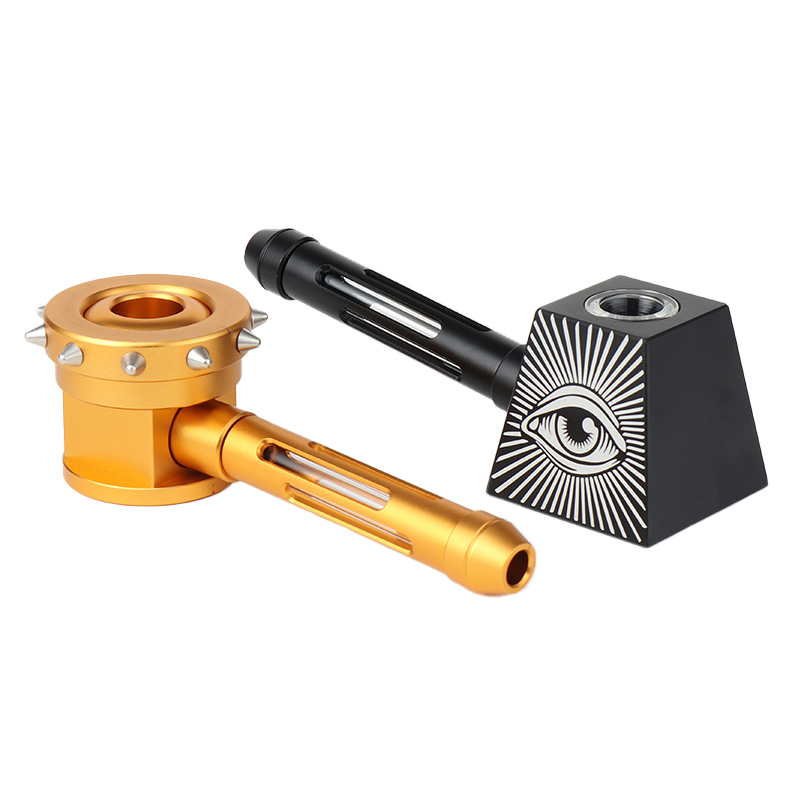 Metal Nail Hammer and Pyramid Metal Smoking Pipe Wholesale Smoker Cigarette Pipe