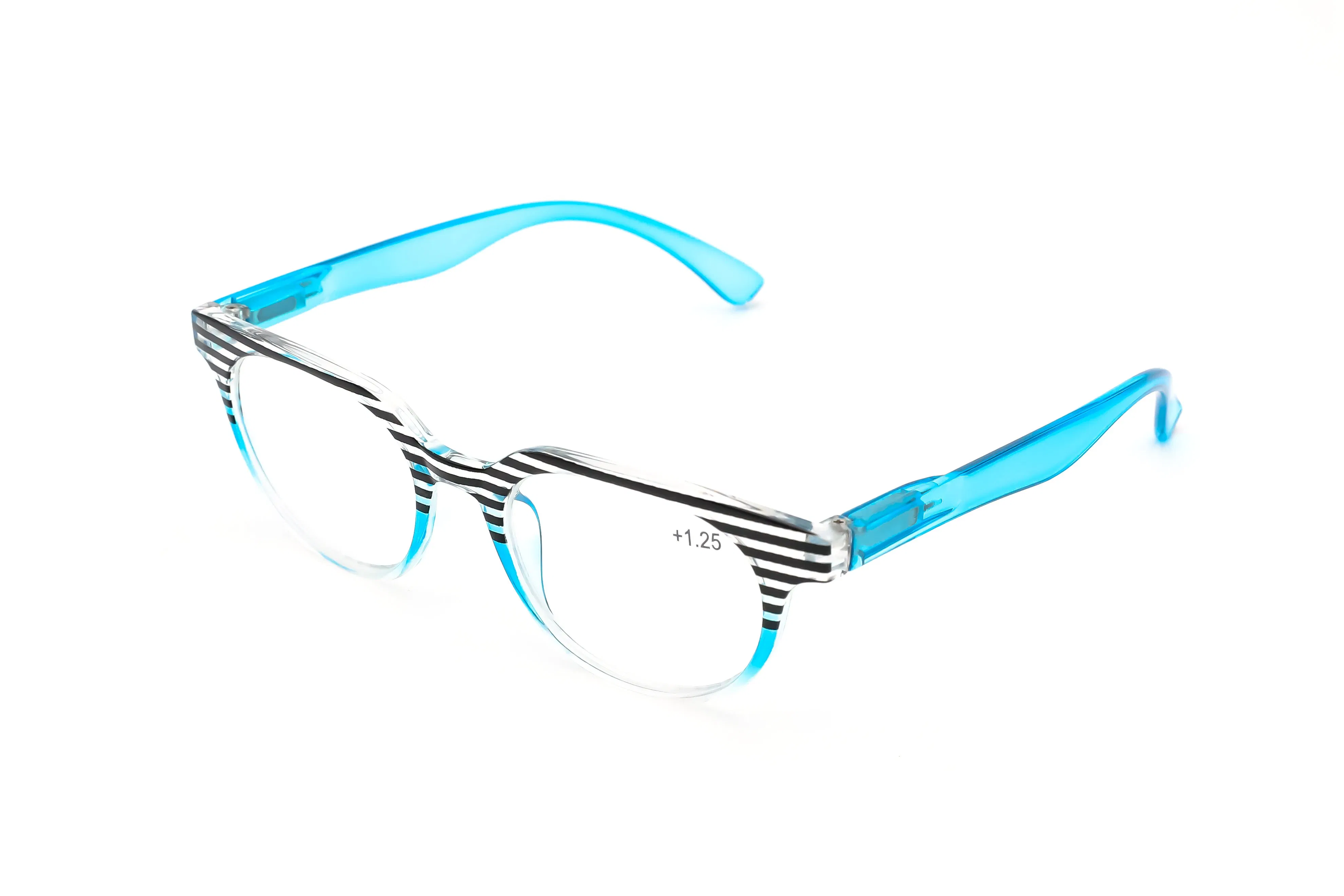 Stylish Stripe Pattern Oval Shape Eyewear Reading Glasses
