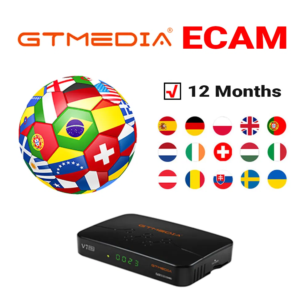 Gtmedia Ecam Code 12 Months for Gtmedia V8X V9 Prime V7 S5X