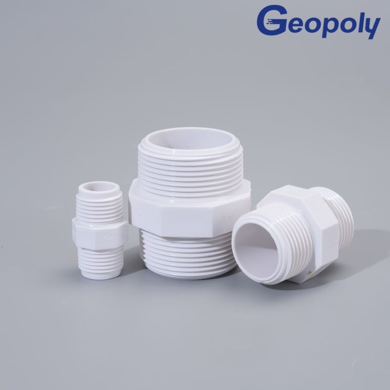 Wear Resistant Plastic Double Male Thread Nipple for Water Pipe Joint