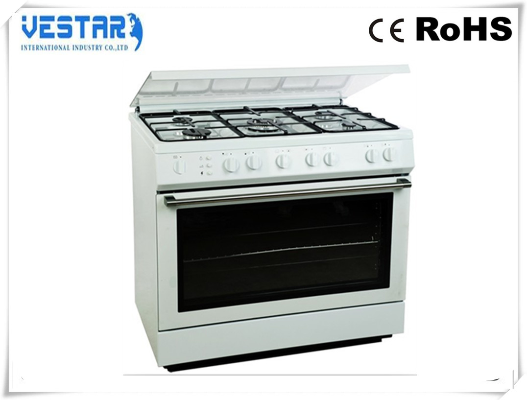 Factory Price OEM Custom Household Kitchen Appliance 5 Burners Free Standing Gas Cooker Oven