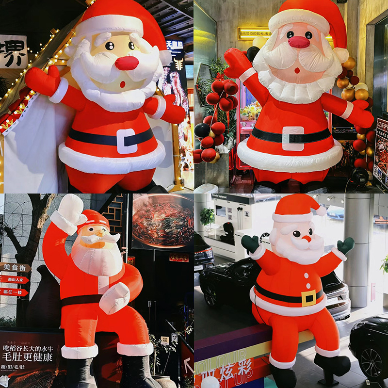 Customizable Santa Claus Snowman Inflatable Models for Event Celebrations Holiday Decorations