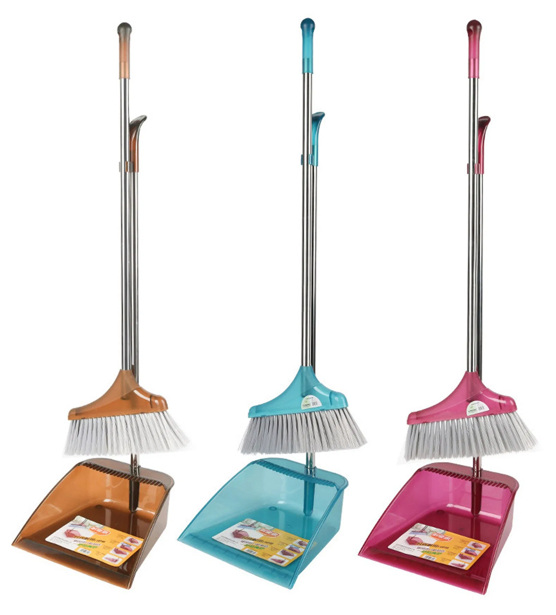 35 Inch Height for Use in Home Kitchen Office Lobby and Outdoors Stand Store Upright Broom and Dustpan Set