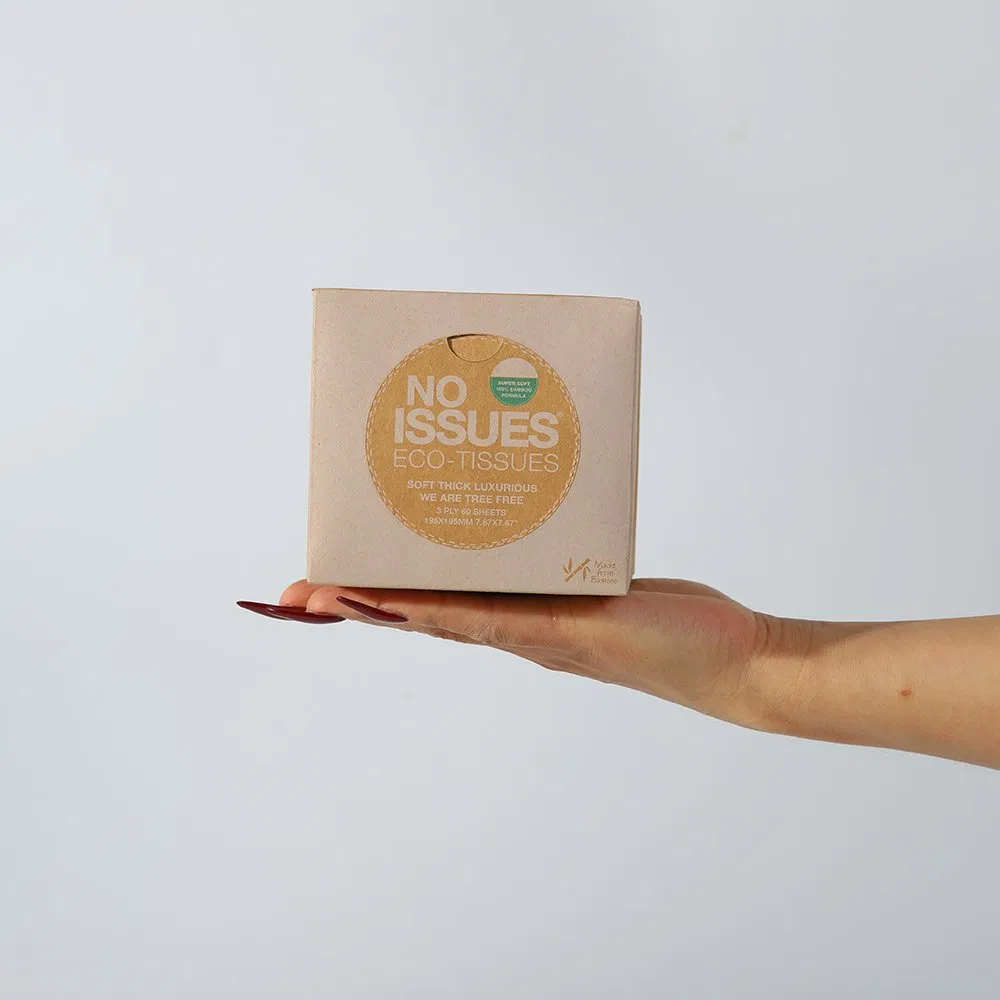White/Unbleached Highly Absorbent Organic Bamboo Facial Tissue Paper with Good Service
