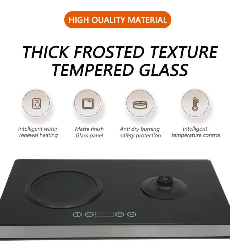 China Supplier Tray Electric Kettle Stainless Steel Boiler Glass Tea Pot Glass Baseset Samovar Electric Turkish Tea Maker Kettle