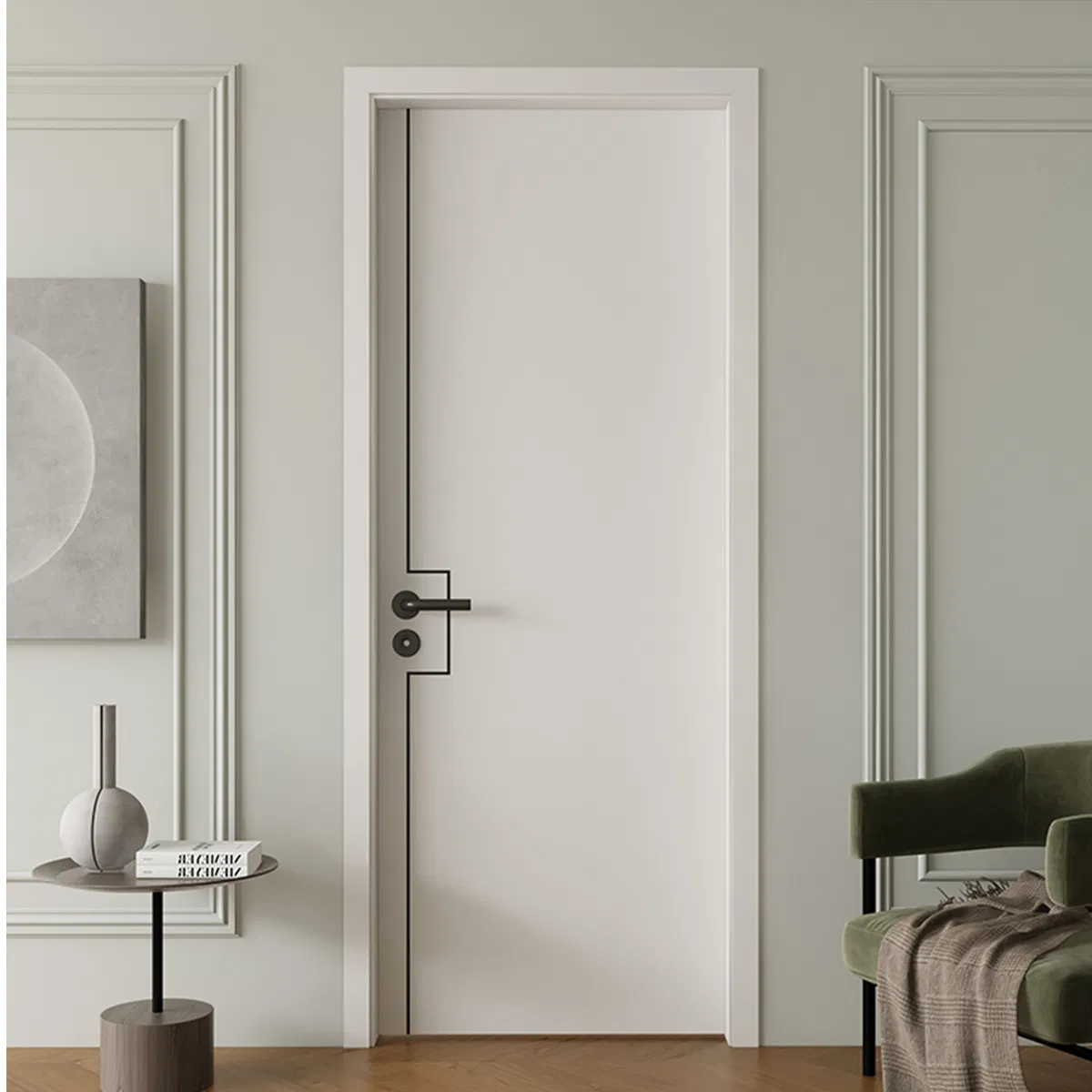 Modern Wooden Interior Door High Quality PVC Wooden Solid Wood Door Customized Interior Timber Wooden Doors