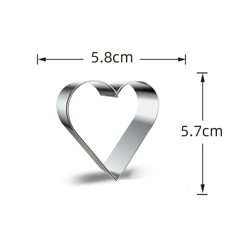 OEM Wholesale Valentine’ S Day Cupcake Cake Body Topper Metal Wedding Marriage Dough Bakery Supplies Fondant Love Heart Stainless Steel Cookie Cutter