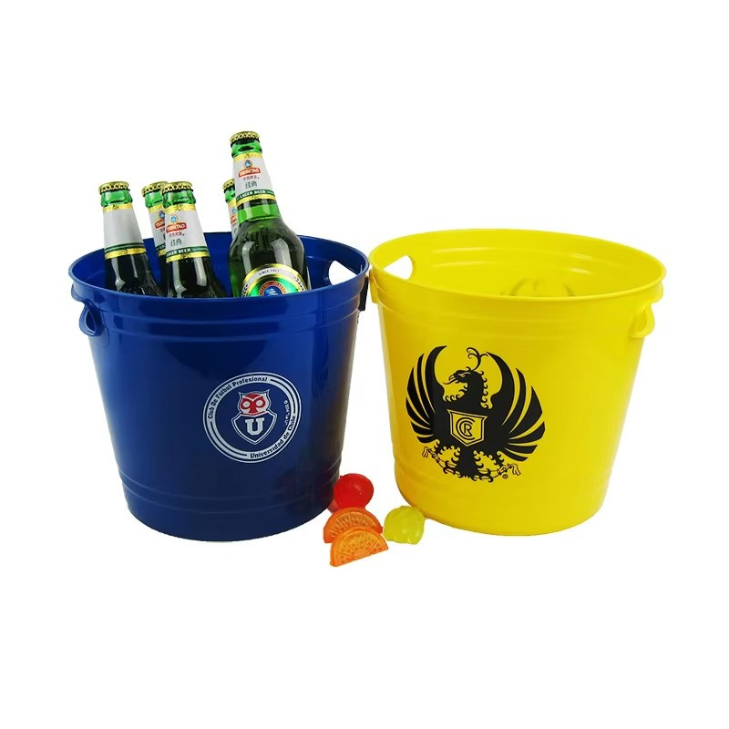Color Print Logo 5L 8L 10L 12L Plastic Beer Ice Bucket for Promotion