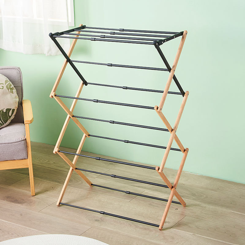Discount Price Foldable Space-Saving Free-Standing Airer Height-Adjustable Gullwings Indoor Oversized Drying Rack
