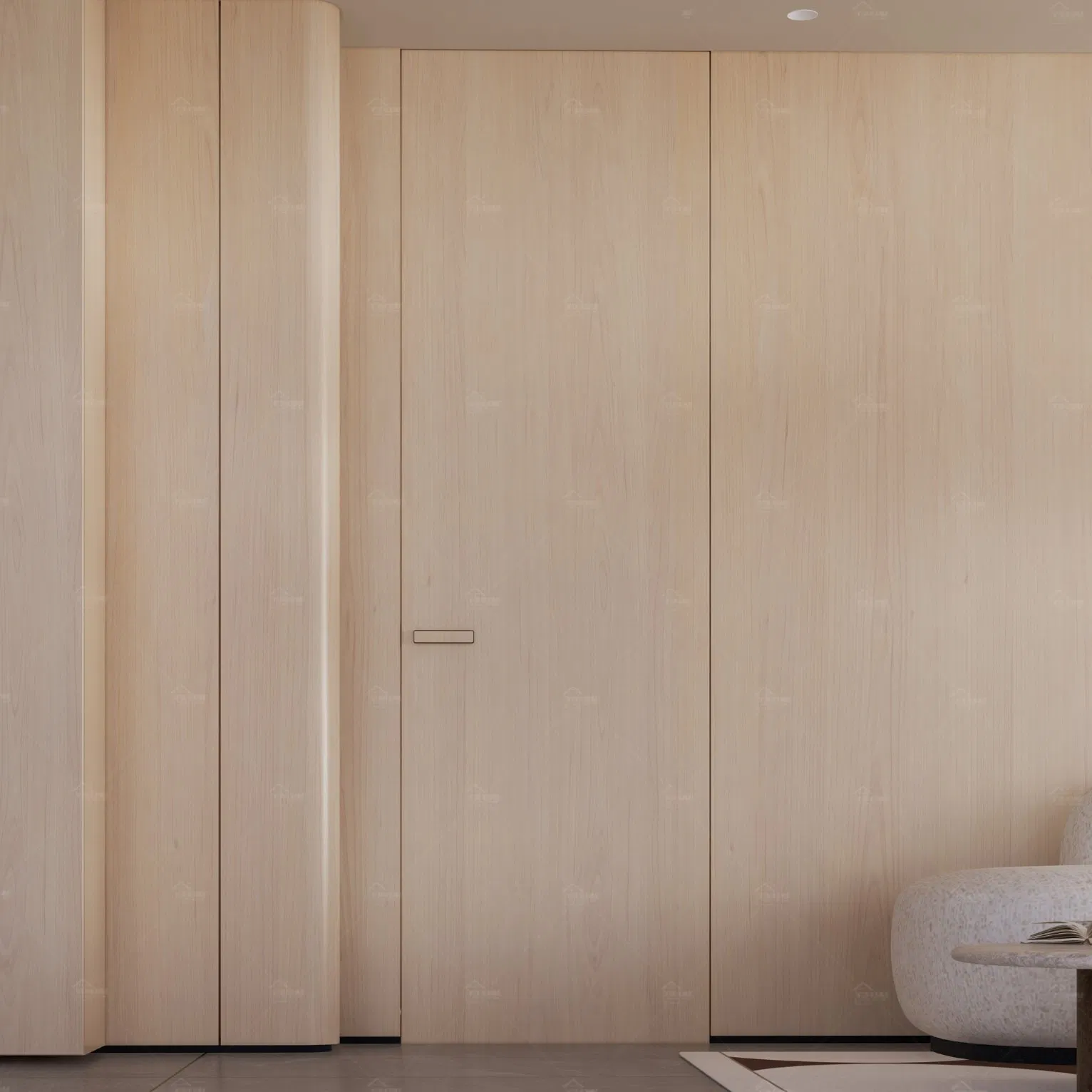 China Top Factory Wholesale House Wood Veneer Hidden Flush Invisible Indoor Doors