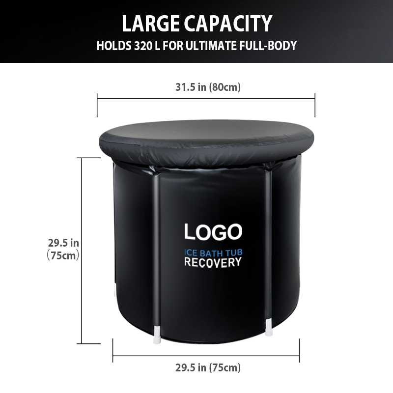 Портативная ванна для ледяных ванн с крышкой