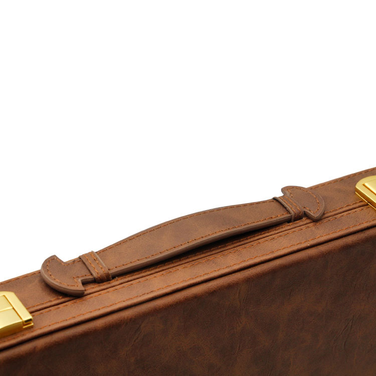 Custom Portable Leather Cigar Humidor Case Box with Handle