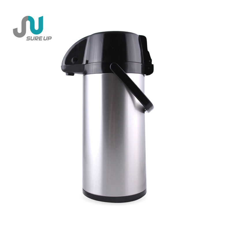 Stainless Steel Air Pot 1.0-2.5L with Lever Pump Action and Glass Liner
