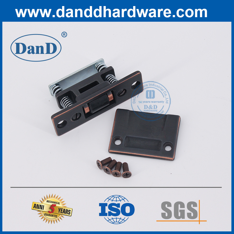 Stainless Steel Material Orb Finish Black Wooden Door Roller Catch for Hotel