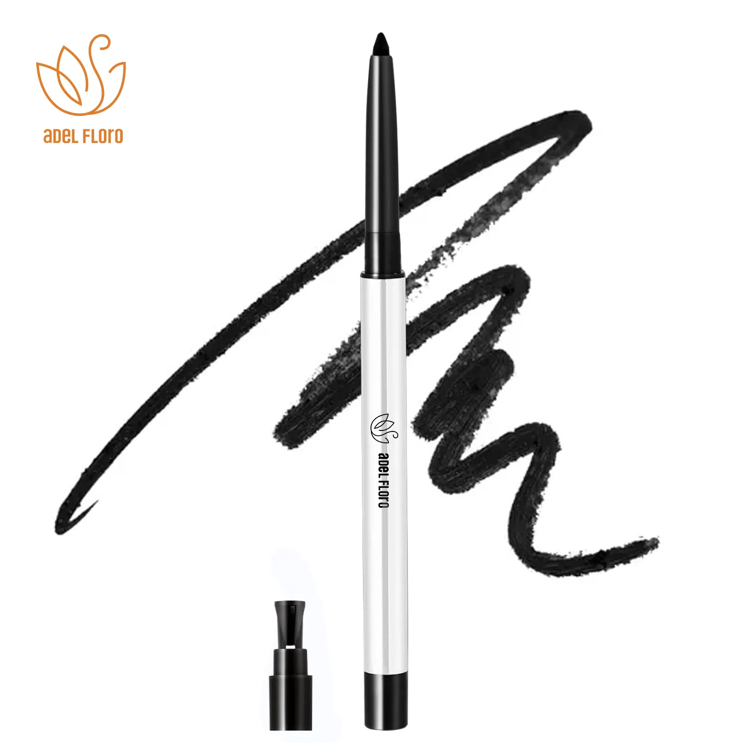 Natural Vegan Brown Black Waterproof Smudge Proof Sharpenable Gel Eyeliner Pencil Makeup