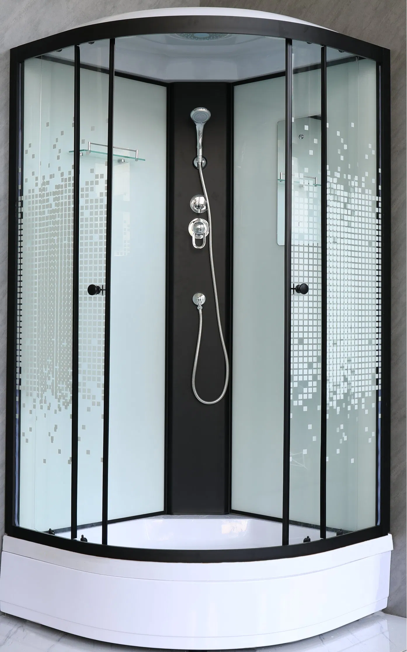 26cm Medium High Tray Shower Room with Mosaic Glass