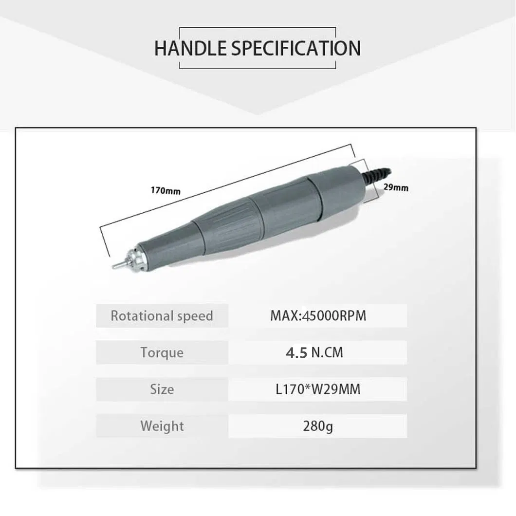 Korea Micromotor 35000rpm Polishing Handpiece Marathon-3 Champion Professional Nail Drill for Carving