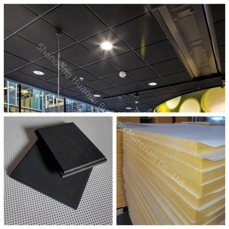 Professional Soundproof Acoustic Panel Drop Ceiling Tiles Mineral Fibre Glass Ceiling Tile