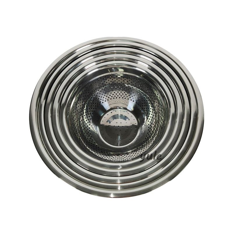 Korean Storage Vegetable Food Serving Foldable Kitchen Stainless Steel Mesh Strainer Set