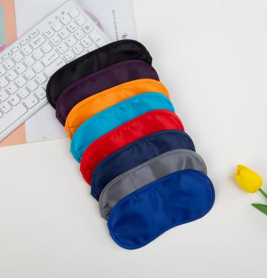Custom Satin Sleep Eye Mask Solid Color Light Eye Shade for Travel and Work