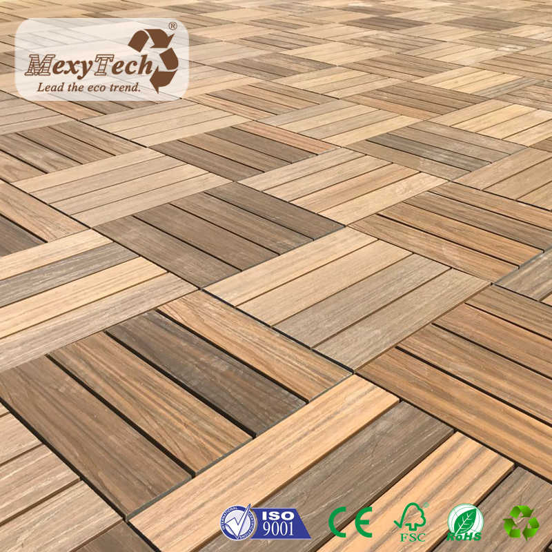 Easily Assemble Co-Extrusion Deck Tile Interlocking System for Balcony