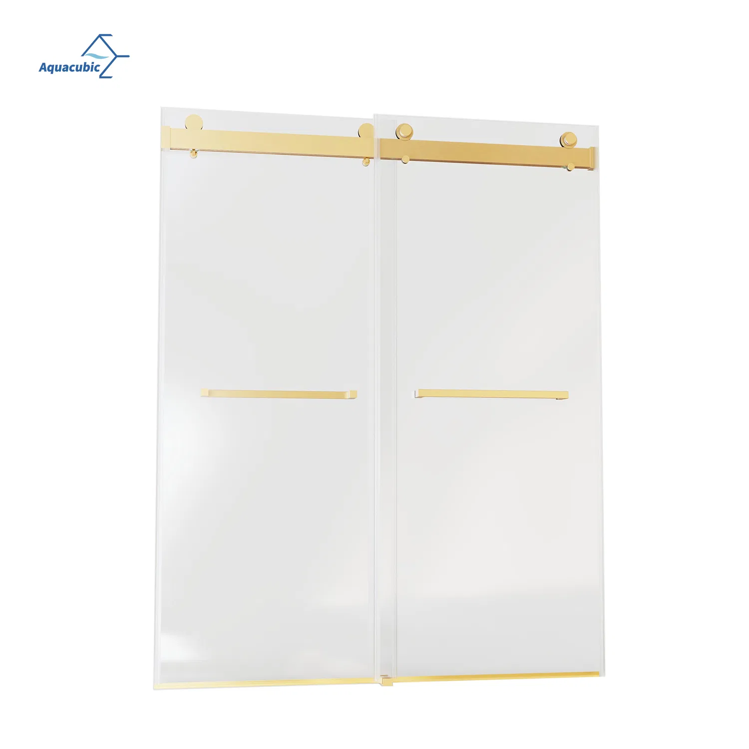 American Top Sales Bathroom Sliding Shower Glass Door Slider Kit Stainless Steel Hardware System Accessories