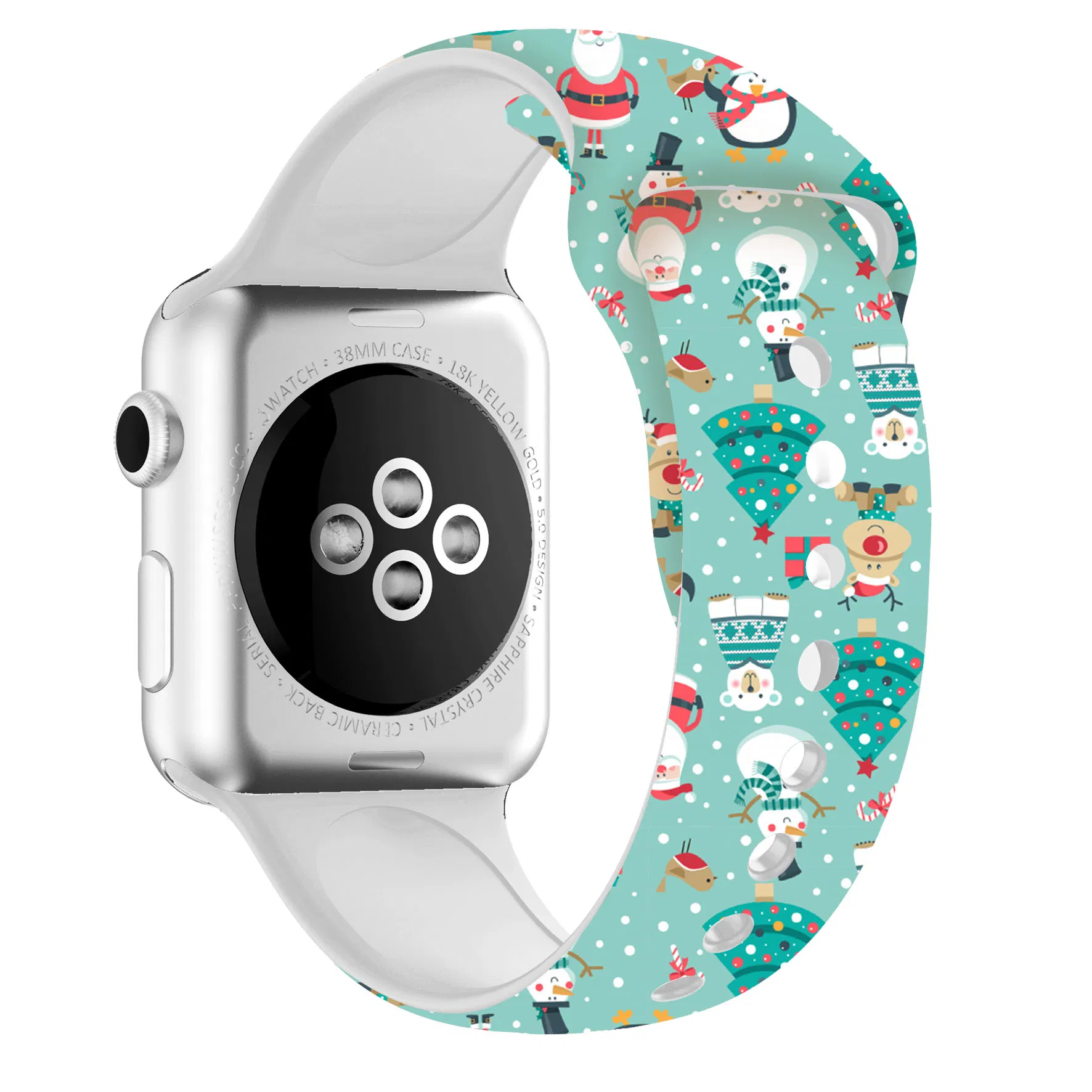 32 Types Christmas Strap for Apple Watch Band 44mm 40mm 42mm 38mm Silicone Belt Watchband Sports Bracelet for iWatch Serie 6 5 4 3 Se 7