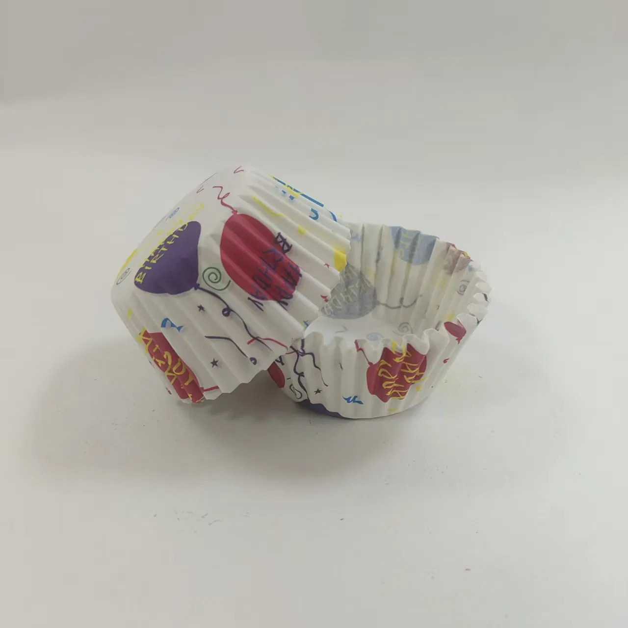 High Quality Food Grade Birthday Themed Balloon Pattern Bakware Environmentally Friendly Biodegradable Cupcake Party Supplies Baking Tool Disposable Cake Cup