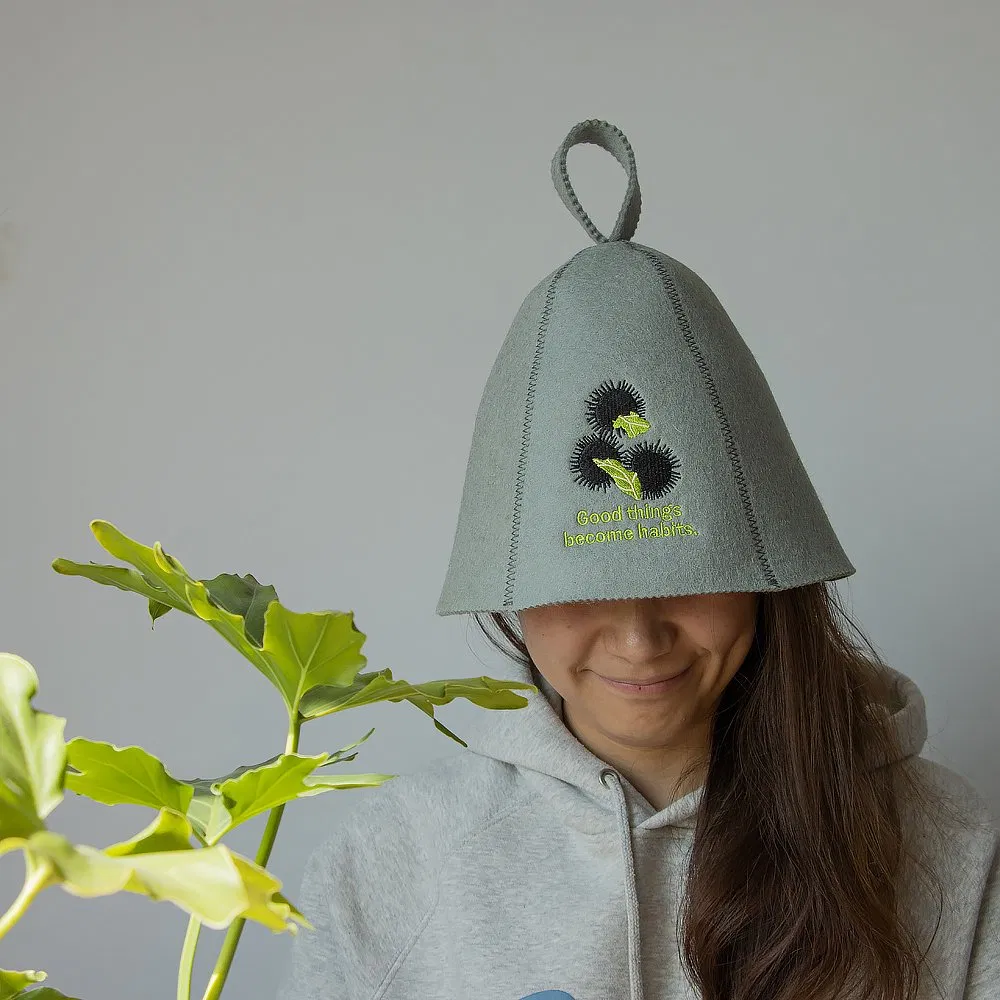 OEM Designer Wool Color Custom Sauna Hat Embroidery