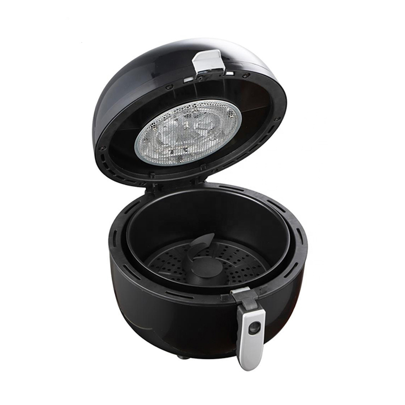 7L/1400W Air Fryer with Transparent Cover, Visible Window, Mechanical Timer and Temperature Control with Stir Function, No Oil Roasting Oven with CE