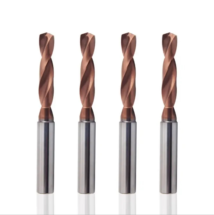 No Coating Tisin Coating Carbide Vhm Twist Drill Bits HRC55 for Metal