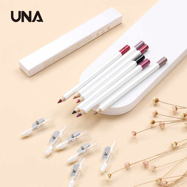 Waterproof Custom Black Brown Vegan Pencils Private Label Cream Lip Liner with Sharpener