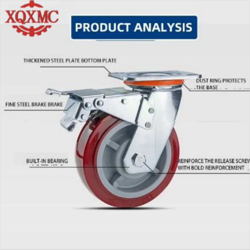 Adjustable Caster Swivel Leveling Caster with Adjustable Feet Plate Type Caster for The Movement of Equipment