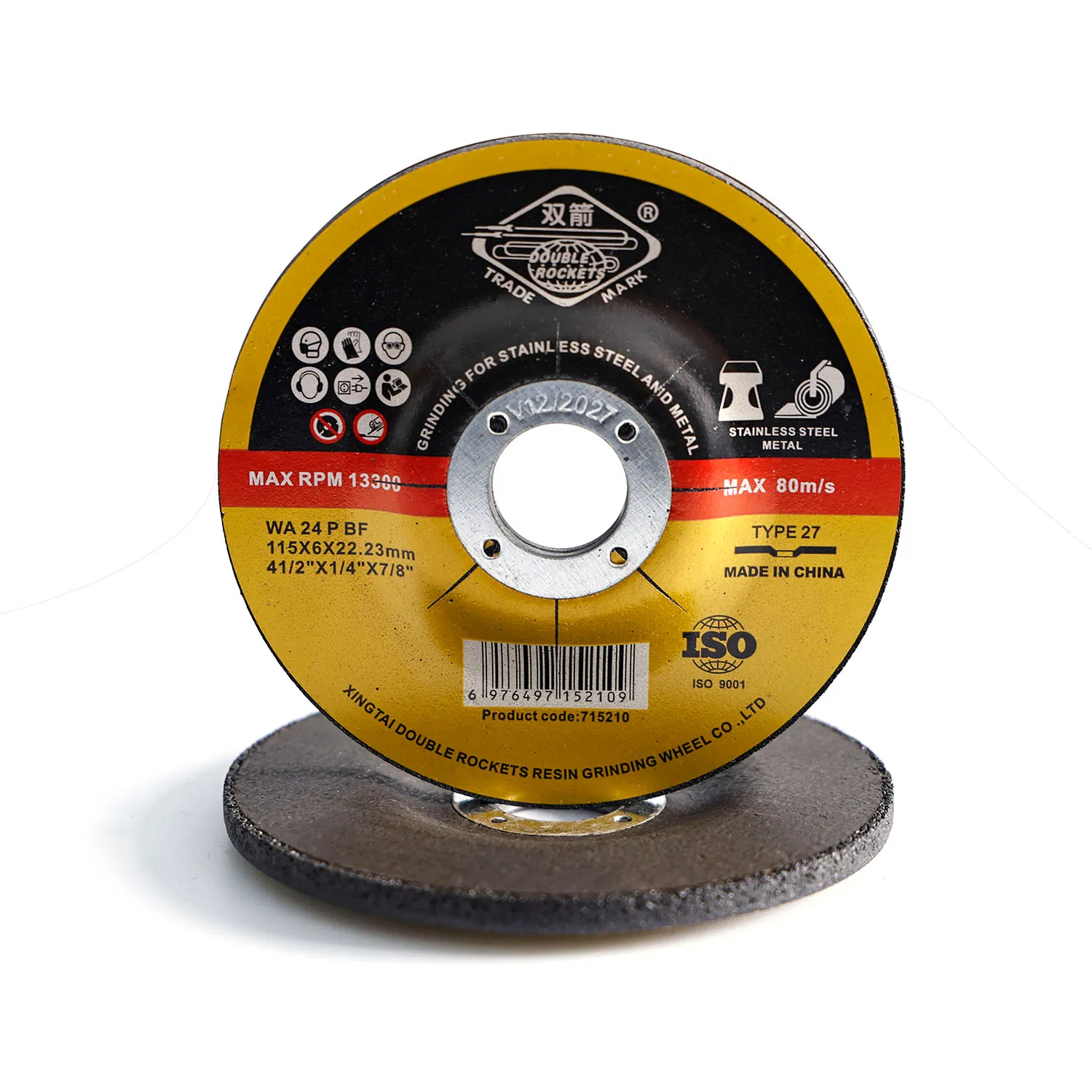 Grinding Wheel 4.5" 115*6*16mm Cutting Precision Steel Diamond, Angle Grinders, Cast Iron Steel and Carbon Abrasive Cutting Disc