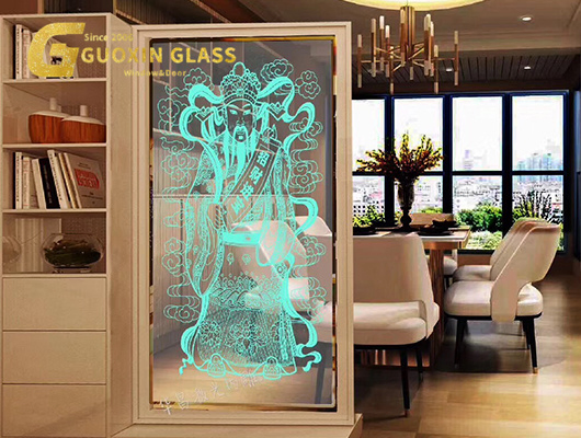 Custom Curved LED Glass with Unique Laser Etching Designs