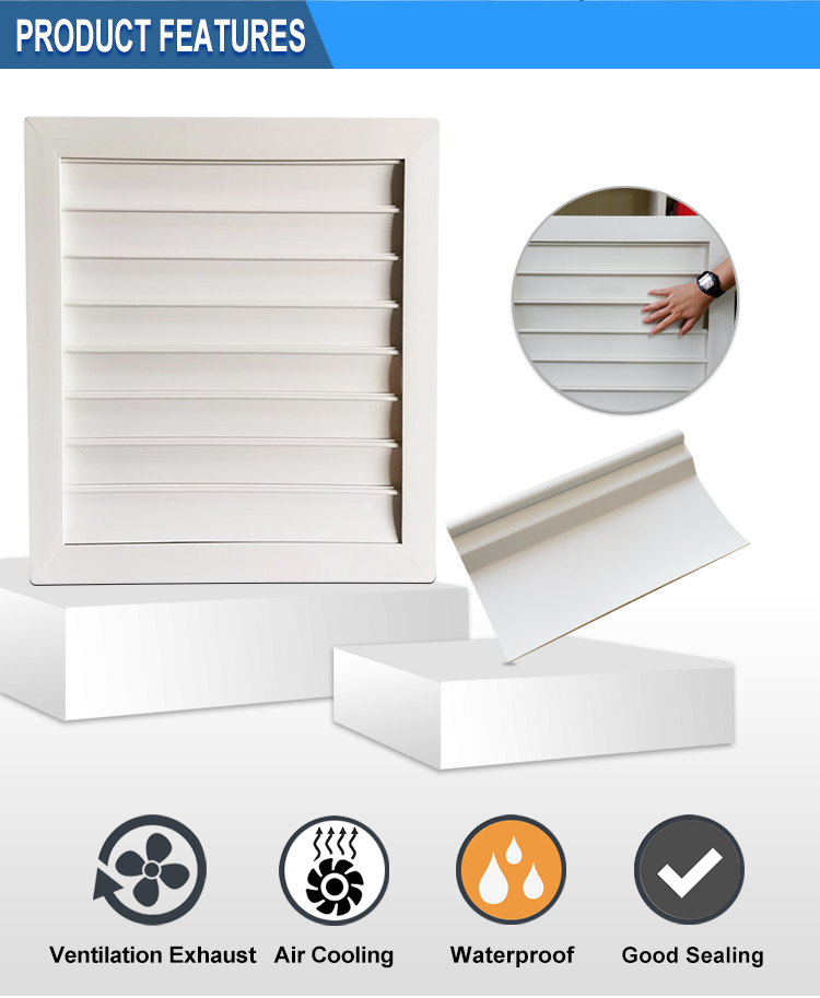 Premium Square PVC Ventilation Shutters for Efficient Airflow