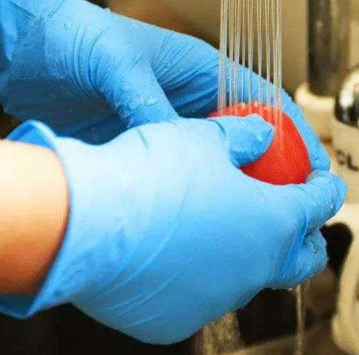 Factory Sales Blue Color Disposable Nitrile Powder Free Safety Gloves